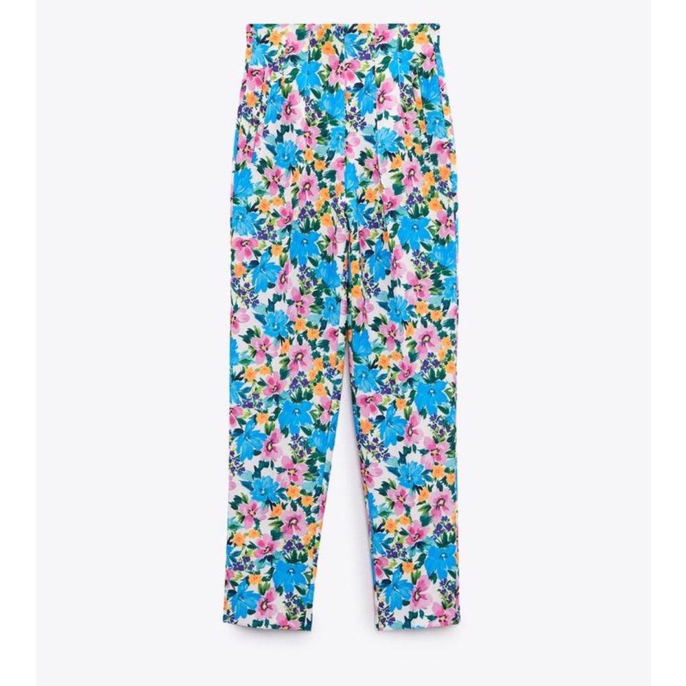 Zara Floral Multicolor Trousers
